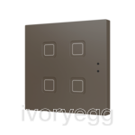 Tecla RGB 4. PC-ABS Capacitive push button - 4 buttons - Mocha