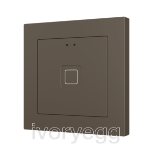 Tecla RGB 55 X1. PC-ABS Capacitive push button 55x55 - 1 button - Mocha