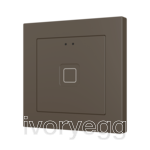 Tecla RGB 55 X1. PC-ABS Capacitive push button 55x55 - 1 button - Mocha