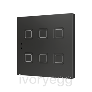 Tecla RGB 6. PC-ABS Capacitive push button - 6 buttons - Anthracite