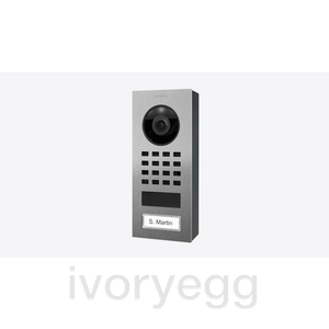 IP intercom, Surface Mount, 1-button, Incl. SM housing, V2A stainless steel, brushed
