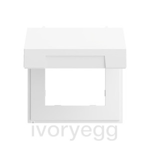 System 70 mounting frame with hinged cover pure white matt (lacquered)