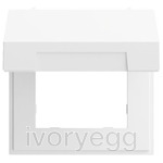 System 70 mounting frame with hinged cover pure white matt (lacquered)