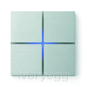 Basalte Sentido CresNET 4 Button Switch in Brushed Aluminium