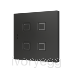 Tecla RGB 4. PC-ABS Capacitive push button - 4 buttons - Anthracite