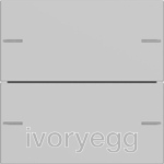 Rocker set, 2-gang for pushbutton sensor 4, System 55, grey matt