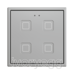 Tecla RGB 70 X4. PC-ABS Capacitive push button 70x70 - 4 buttons - Silver