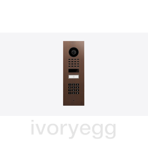 IP intercom, Flush Mount, 1-button, keypad, Incl. FM housing, Architectural bronze