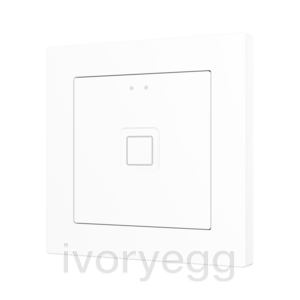 Tecla RGB 55 X1. PC-ABS Capacitive push button 55x55 - 1 button - White