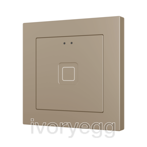 Tecla RGB 55 X1. PC-ABS Capacitive push button 55x55 - 1 button - Champagne