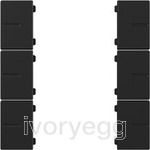Rocker set, 3-gang for pushbutton sensor 4.55 Plus, black matt