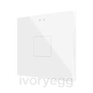 Flat RGB 1. Glass capacitive push button - 1 button - White