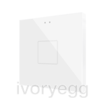 Flat RGB 1. Glass capacitive push button - 1 button - White