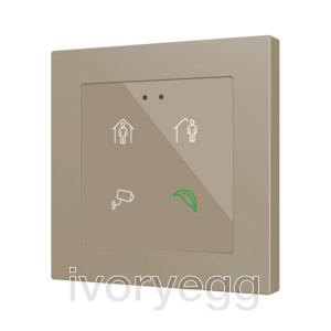 Flat RGB 55 X4. Glass capacitive push button 55x55 - 4 buttons - Custom