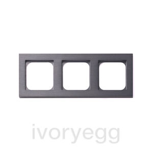 Frame - 3 gang - brushed volcanic grey