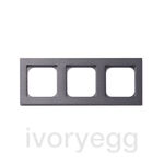 Frame - 3 gang - brushed volcanic grey