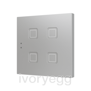 Tecla RGB 4. PC-ABS Capacitive push button - 4 buttons - Silver