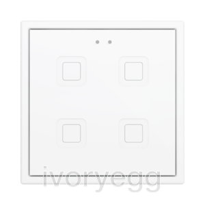 Tecla RGB 70 X4. PC-ABS Capacitive push button 70x70 - 4 buttons - White
