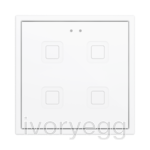 Tecla RGB 70 X4. PC-ABS Capacitive push button 70x70 - 4 buttons - White