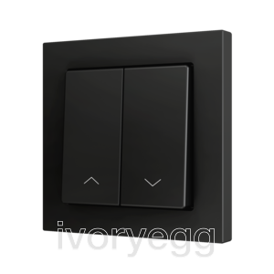 ZS55. Cover for Double KNX Soft push button 55x55 mm. Tilt down - Shutter icon - Anthracite