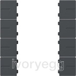 Rocker set 4-gang push-button sensor 4.55 Plus anthracite