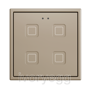 Tecla RGB 70 X4. PC-ABS Capacitive push button 70x70 - 4 buttons - Champagne