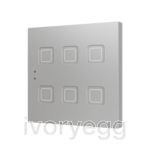 Tecla RGB 6. PC-ABS Capacitive push button - 6 buttons - Silver