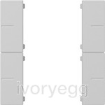 Rocker set 2-gang push-button sensor 4.55 Plus grey matt (laquered)