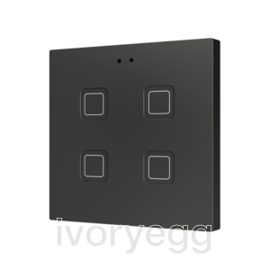 Tecla RGB 4. PC-ABS Capacitive push button - 4 buttons - Anthracite