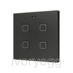 Tecla RGB 4. PC-ABS Capacitive push button - 4 buttons - Anthracite