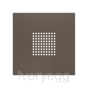 ZS70. RingBOX - KNX Doorbell cover 70X70 mm - Mocha