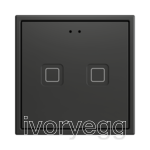 Tecla RGB 70 X2. PC-ABS Capacitive push button 70x70 - 2 buttons - Anthracite