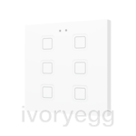 Tecla RGB 6. PC-ABS Capacitive push button - 6 buttons - White