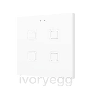 Tecla RGB 4. PC-ABS Capacitive push button - 4 buttons - White