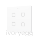 Tecla RGB 4. PC-ABS Capacitive push button - 4 buttons - White