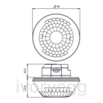 LUXA 103 S360-28 KNX Presence detector (PIR) for flush-mounted ceiling installation indoor