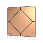 TAP-5 ALPHA Touch Switch - Cresnet, Brushed Copper, Engraved